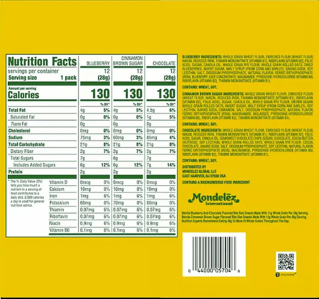 belVita Bites Breakfast Biscuits Variety Pack (36 pk.) — view 4