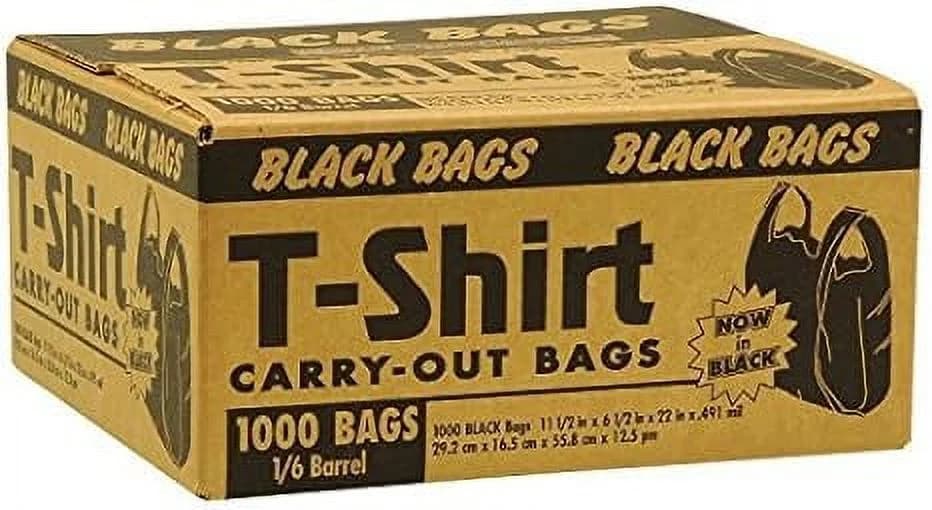 Black T-Shirt Carryout Bags (1,000 ct.) by Poly-America