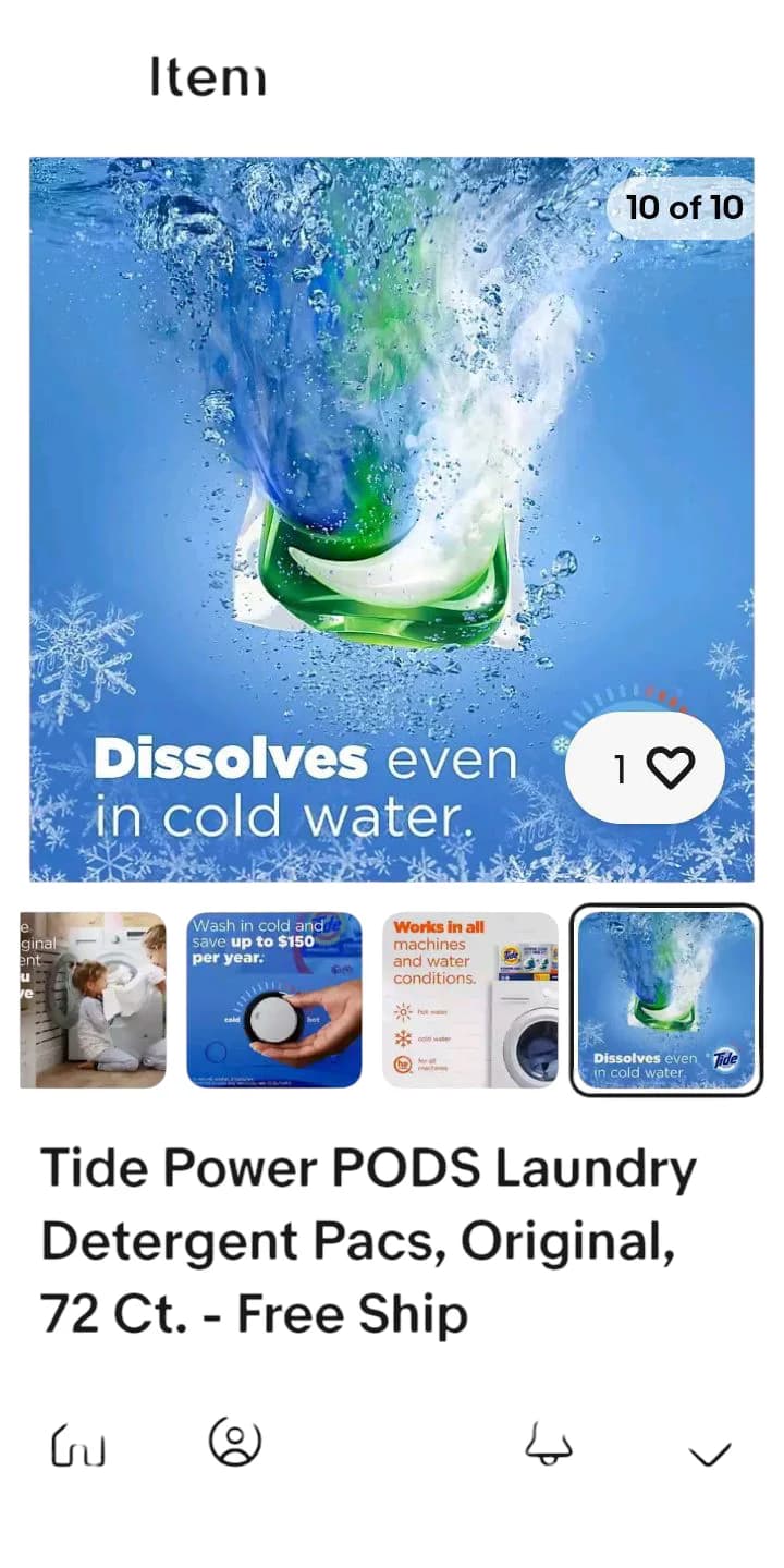 Tide Power PODS + Ultra OXI with Odor Eliminators Laundry Detergent Pacs (72 Ct) — view 5