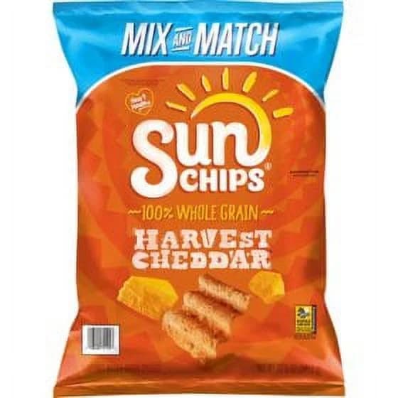SunChips Whole Grain Snacks Harvest Cheddar Flavored 12 1/4 Oz — view 4