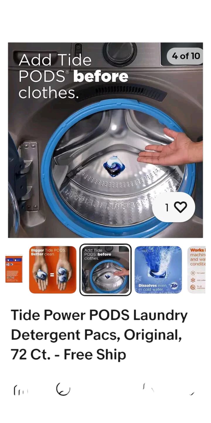 Tide Power PODS + Ultra OXI with Odor Eliminators Laundry Detergent Pacs (72 Ct) — view 4