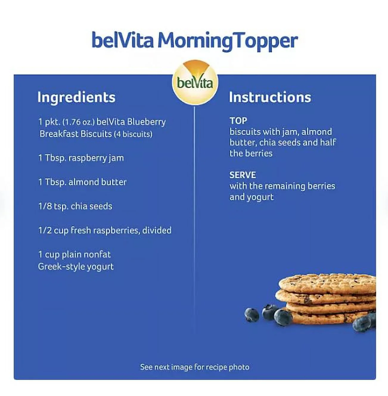 Belvita Crunchy Blueberry Breakfast Biscuits 25 Packs, 4 Biscuits Per Pack — view 3