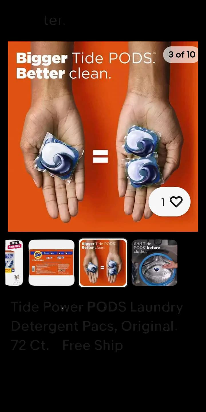 Tide Power PODS + Ultra OXI with Odor Eliminators Laundry Detergent Pacs (72 Ct) — view 6