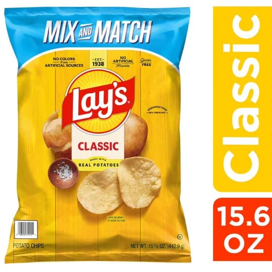Lay's Classic Potato Chips, 15.625 oz. ( New Edition )