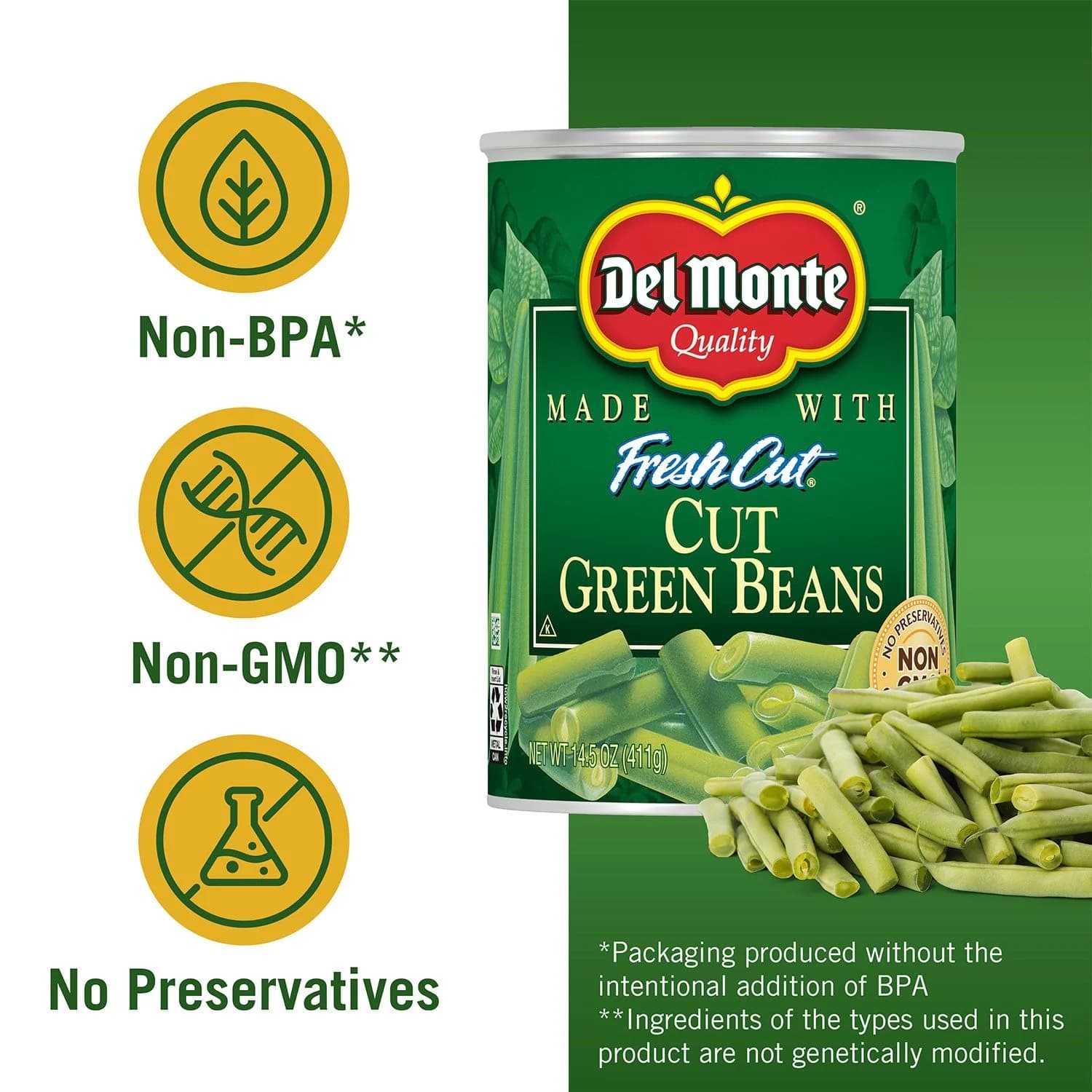 Del Monte Cut Green Beans (14.5 oz., 8 pk.) — view 6