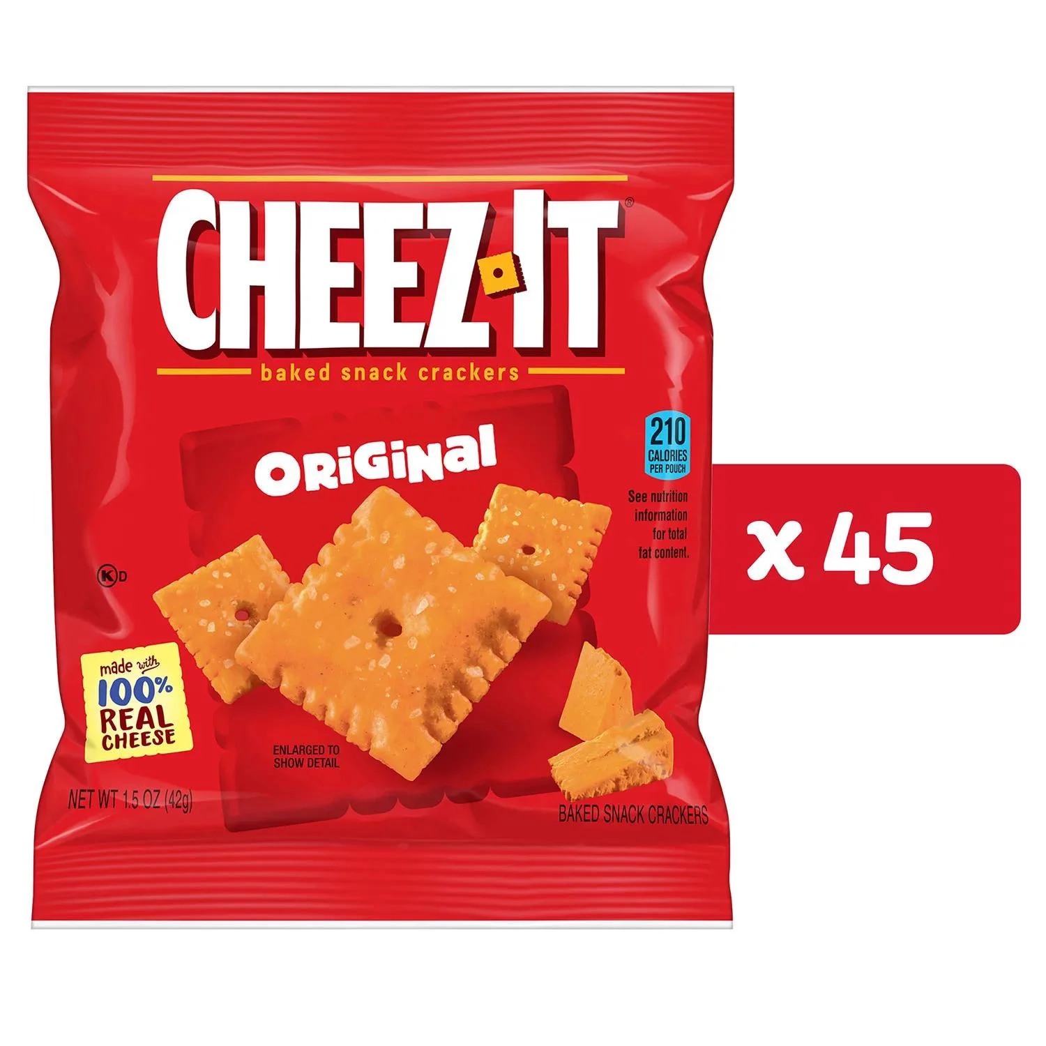 Cheez-It Baked Snack Cheese Crackers, Original (67.5 Oz. Box , 45 Ct.) — view 7