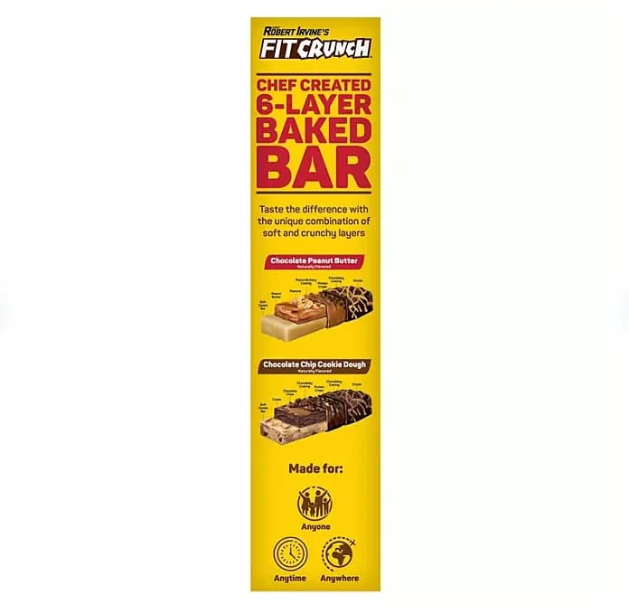 Chef Robert Irvine's FITCRUNCH High Protein Baked Bars, Variety Pack 18 ct. — view 3