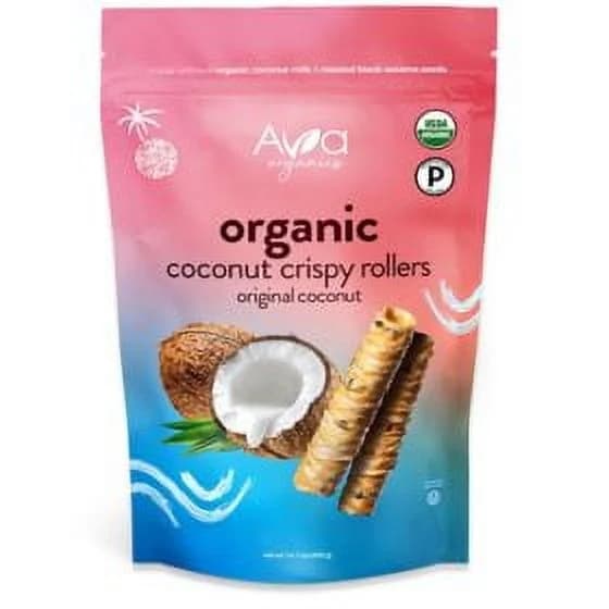 Ava Organics Coconut Crispy Rollers, 14.1 oz.pack of 2