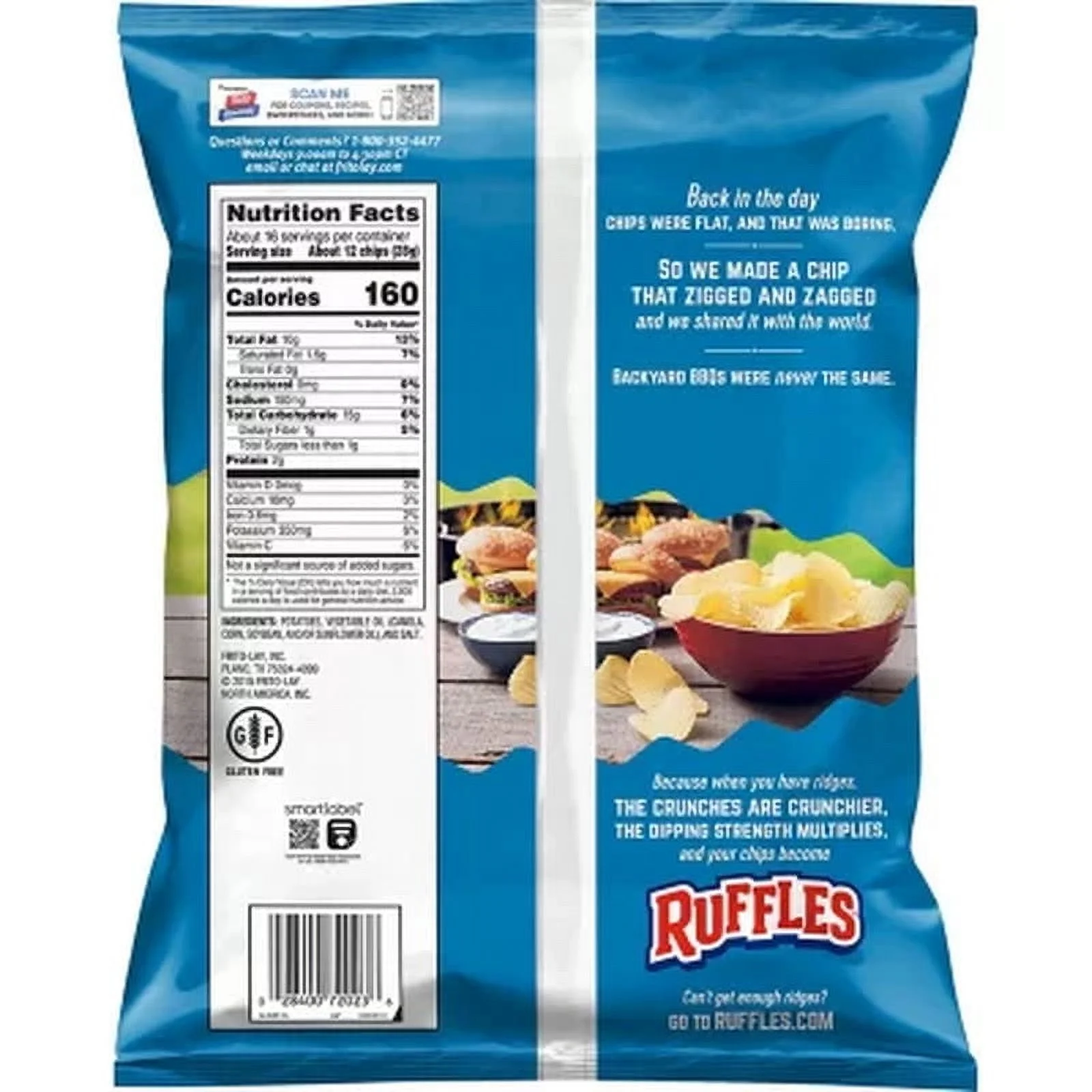 Ruffles Original Potato Chips 15.625 oz Thick Ridges for Dipping — view 5