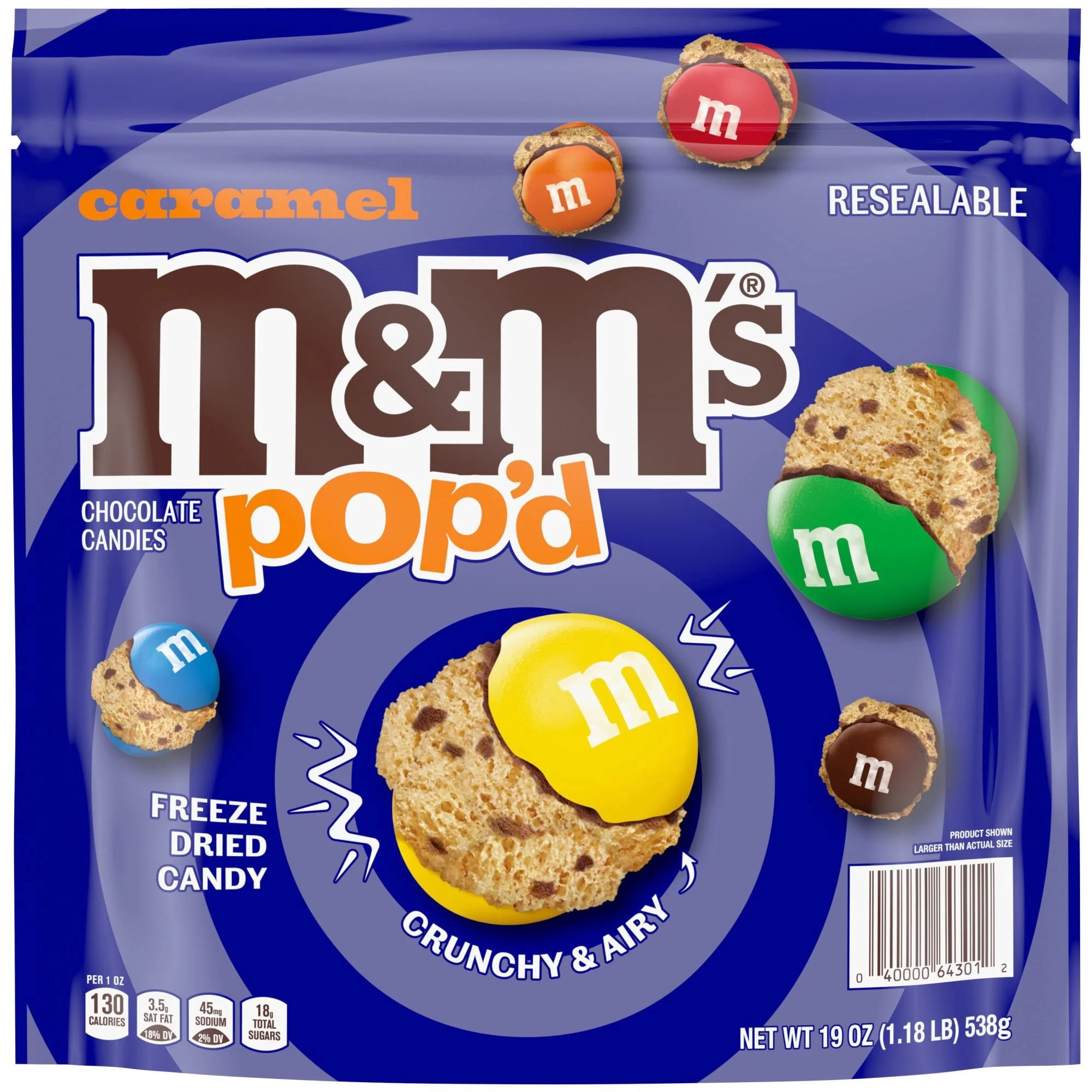 M&M'S Pop'd Caramel Chocolate Crunchy Candy, 19 oz. — view 8