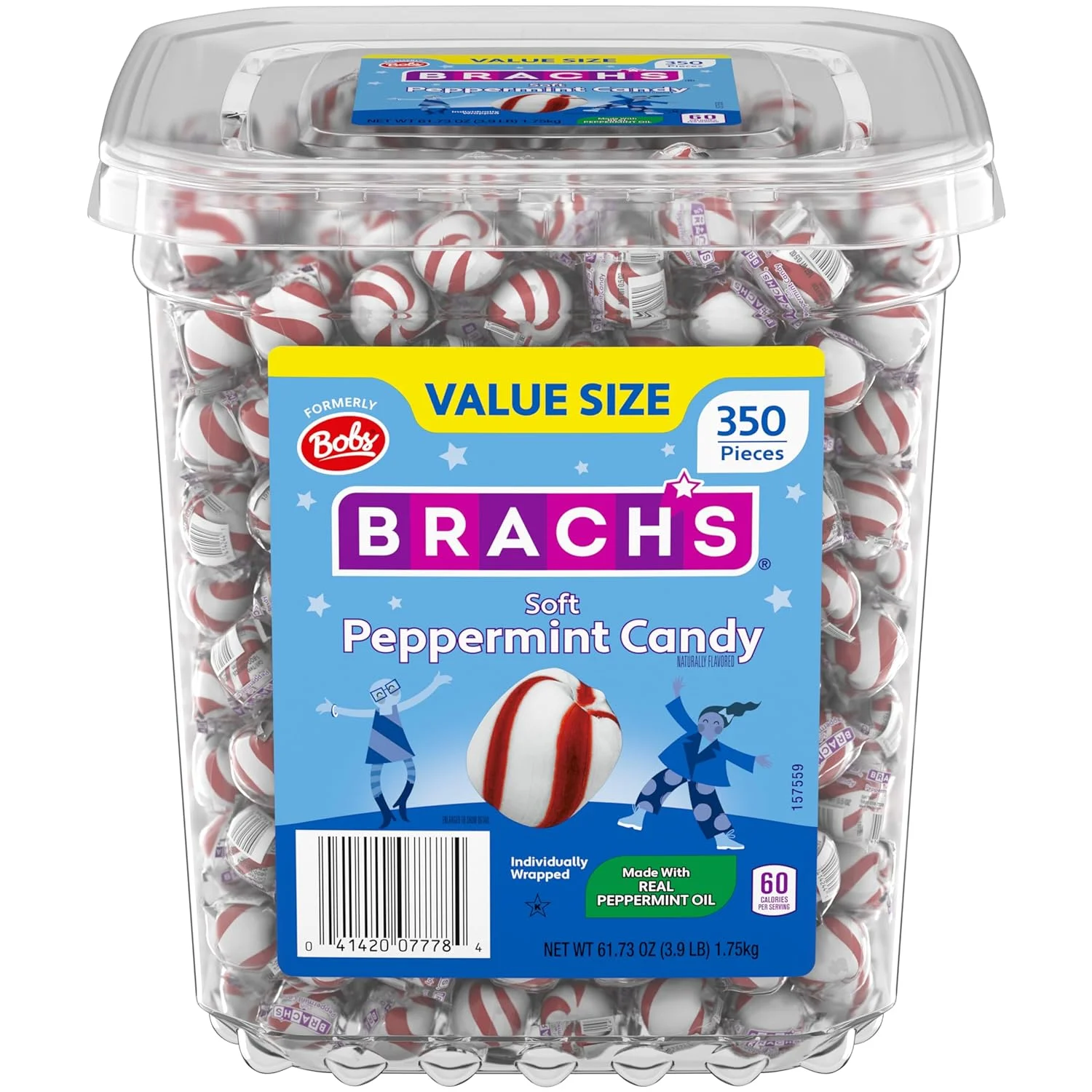 Brach's Soft Peppermint Candy Value Size 350 ea