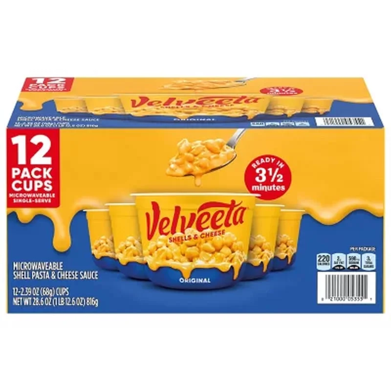 Velveeta Shells and Cheese Original Microwavable Sauce Cups 12 Ct. — view 4