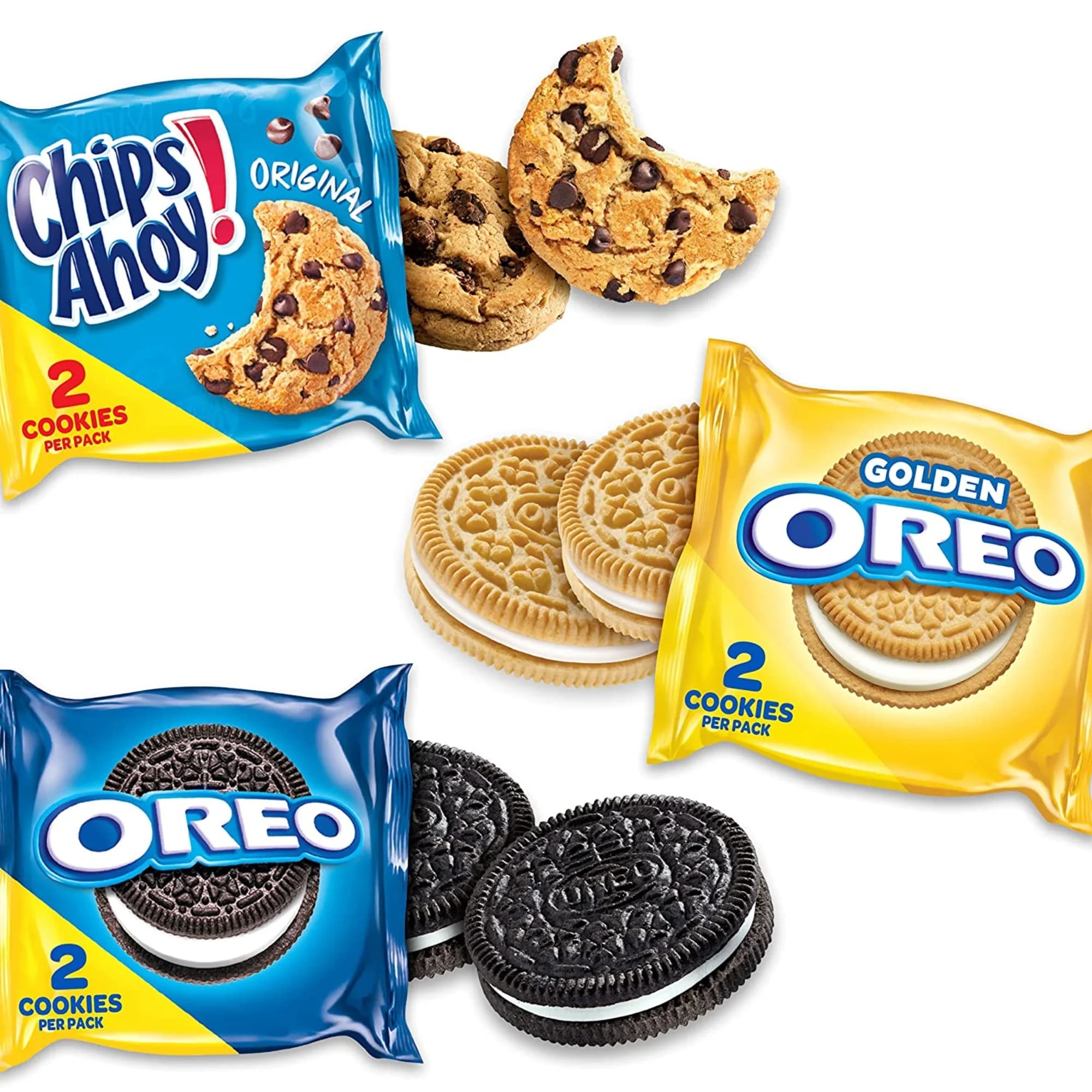 Nabisco Sweet Treats Cookie Variety Pack Oreo Oreo Golden and Chips Ahoy 60 pcs Individually Pack for Kids Adults Snacks Lunchbox Office Convenient and On the Go Snacking (1 Box) — view 4