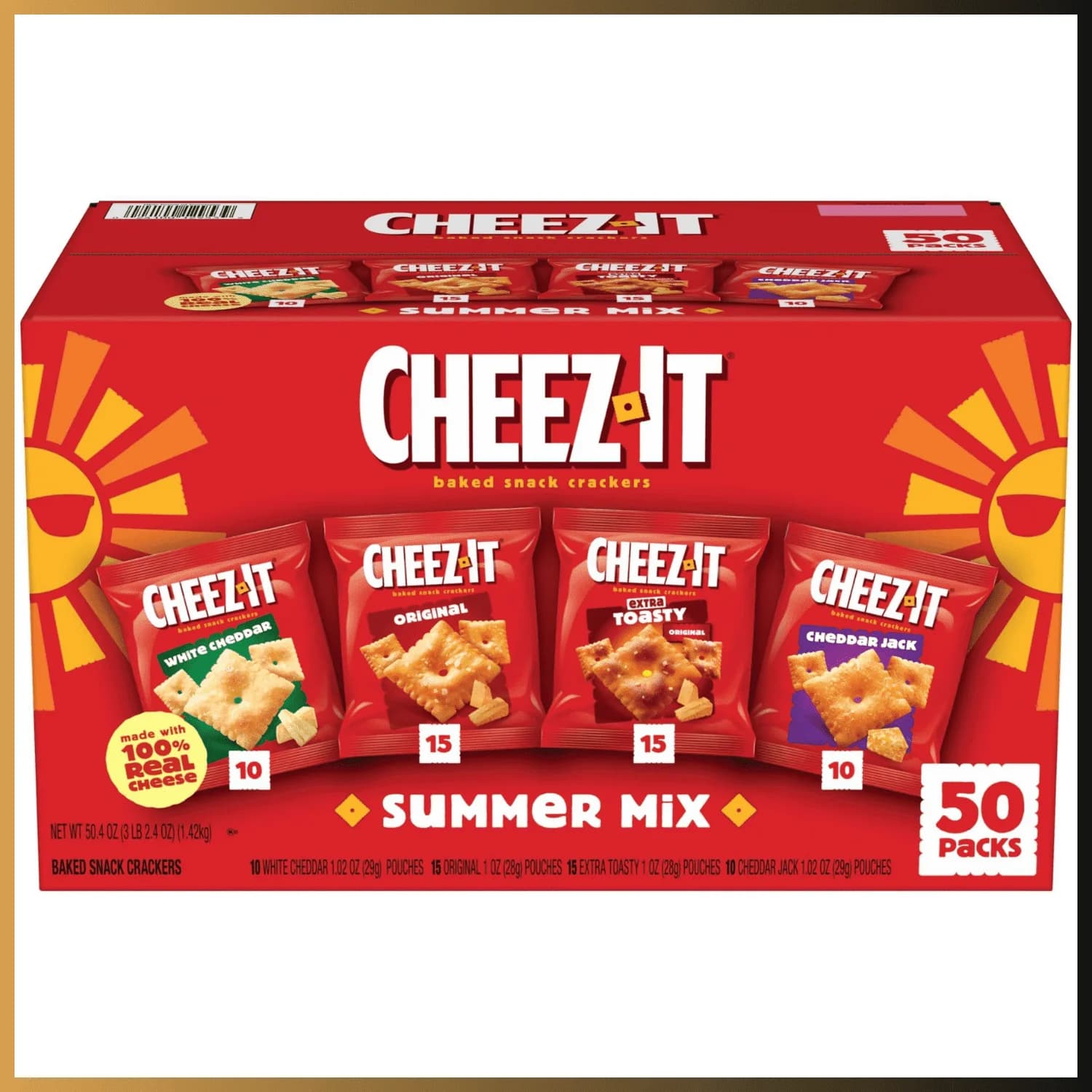 Cheez-It Crackers Summer Mix Variety Pack, 1 oz., 50 pk.