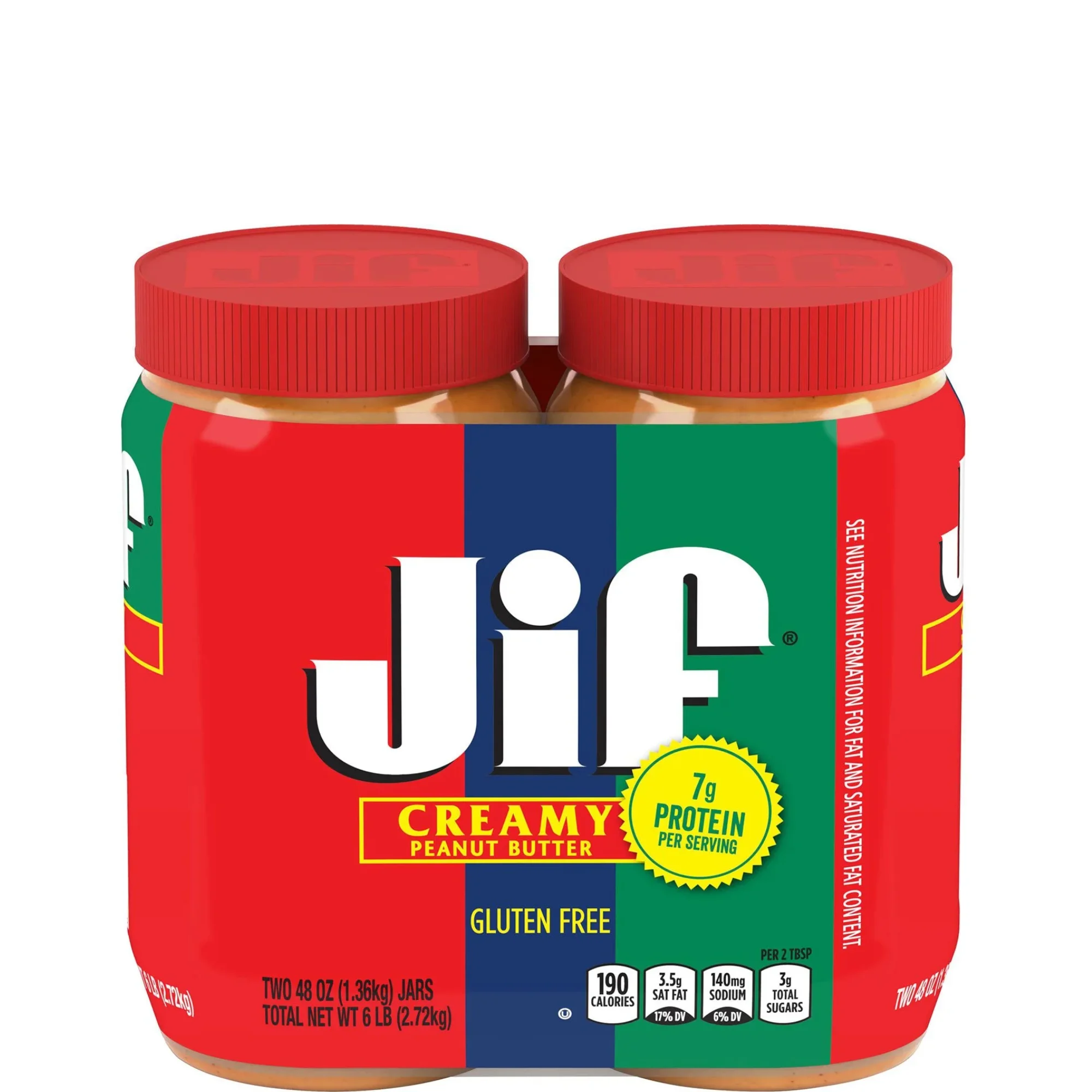 Jif Creamy Peanut Butter, 48 oz., 2 pk.
