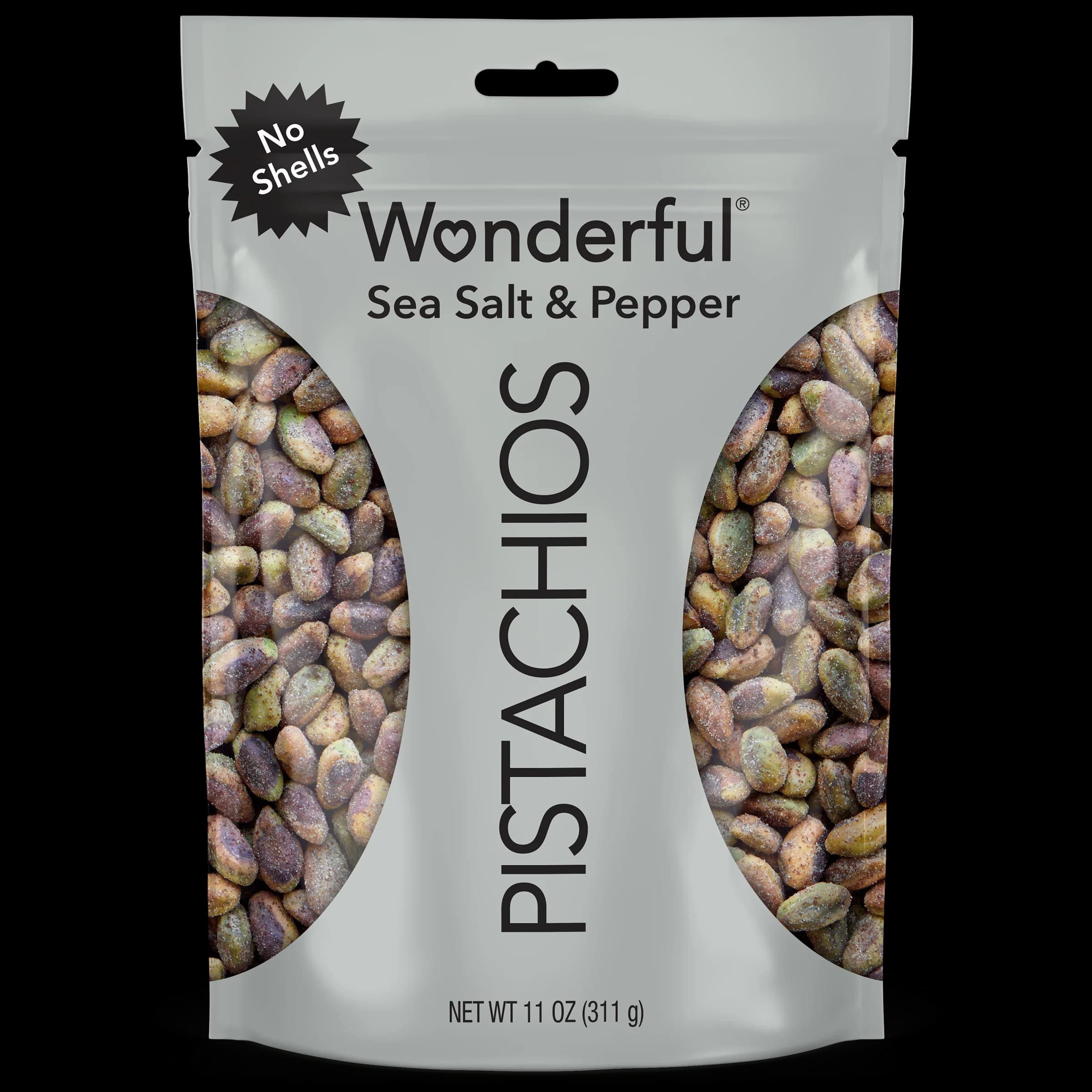 Wonderful Pistachios No Shells Sea Salt & Pepper Nuts, 11 Ounce Bag