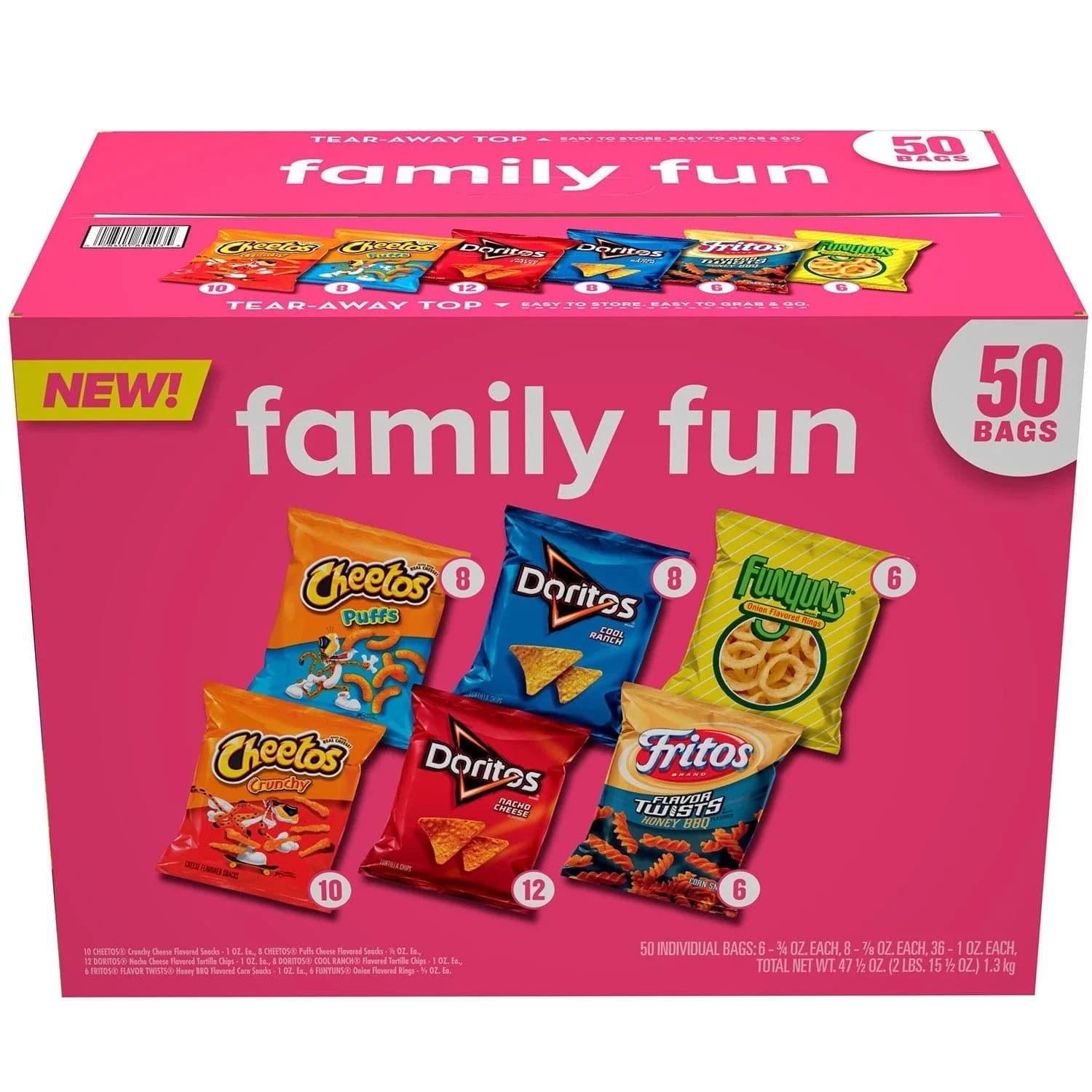 Frito Lay Family Fun Snack Mix Variety Pack, 50 pk.