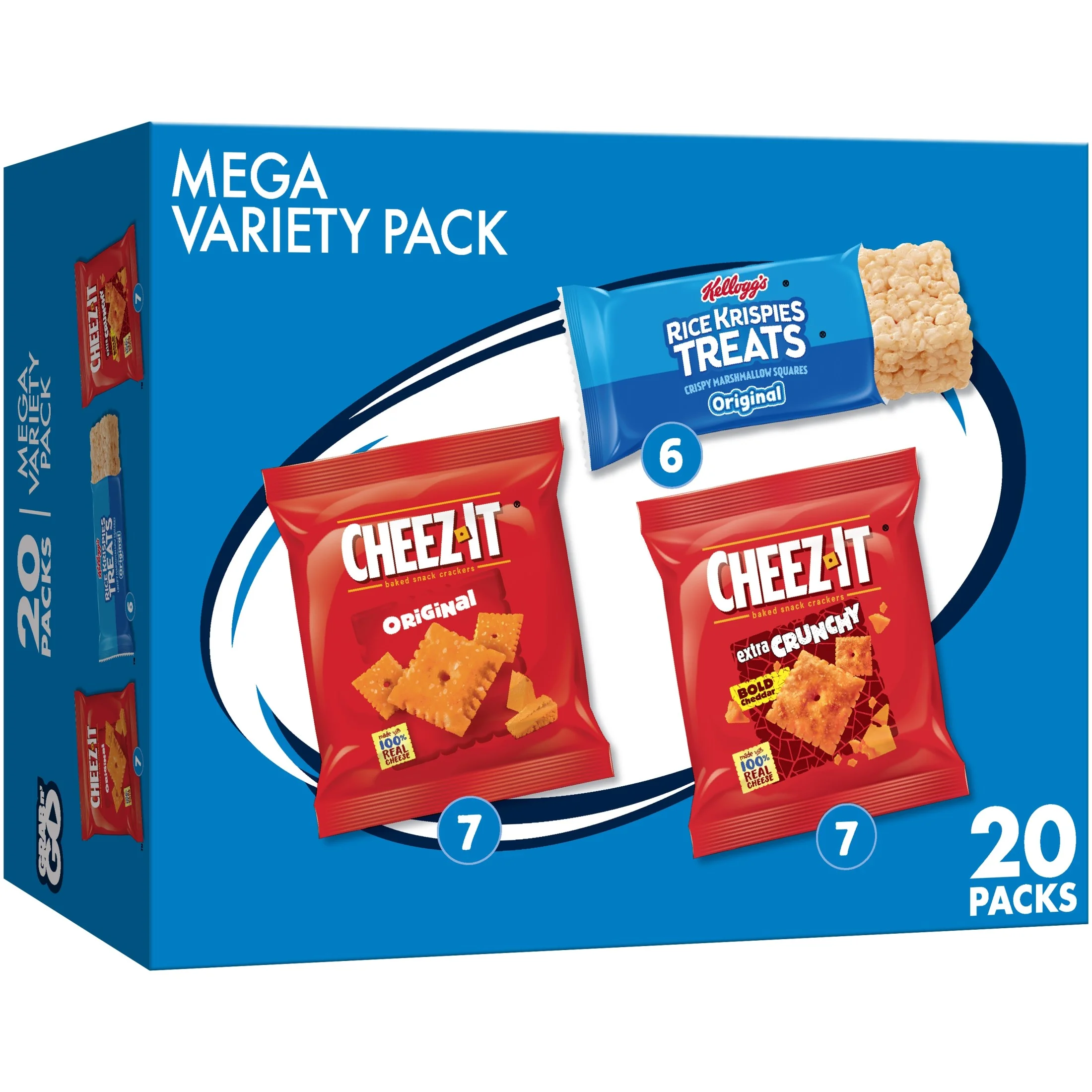 Cheez-It, Rice Krispies Treats Variety Pack Snacks, Lunch Snacks, 20 Count