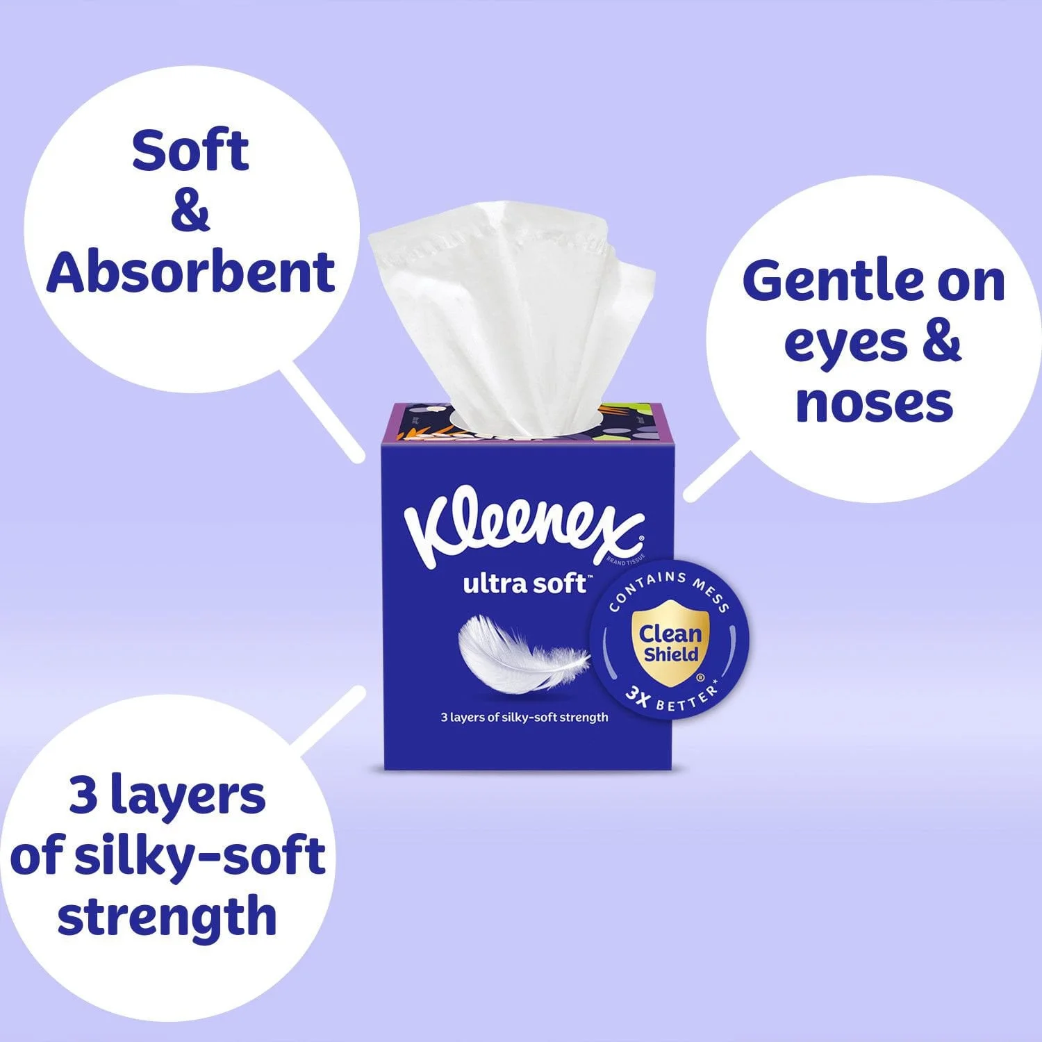Kleenex Ultra Soft Facial Tissues, 12 Boxes, 72 ct. — view 4