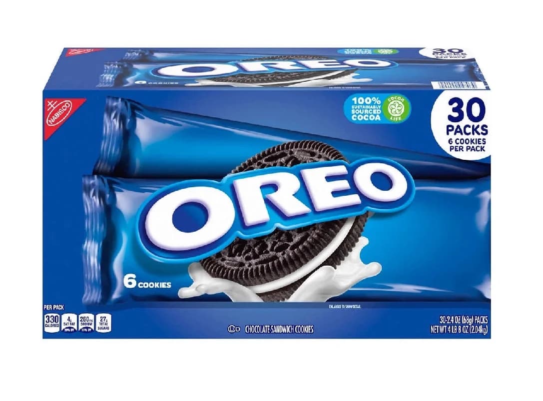 OREO Single Serve Sandwich Cookies, 2.4 oz, 30 ct 1PK