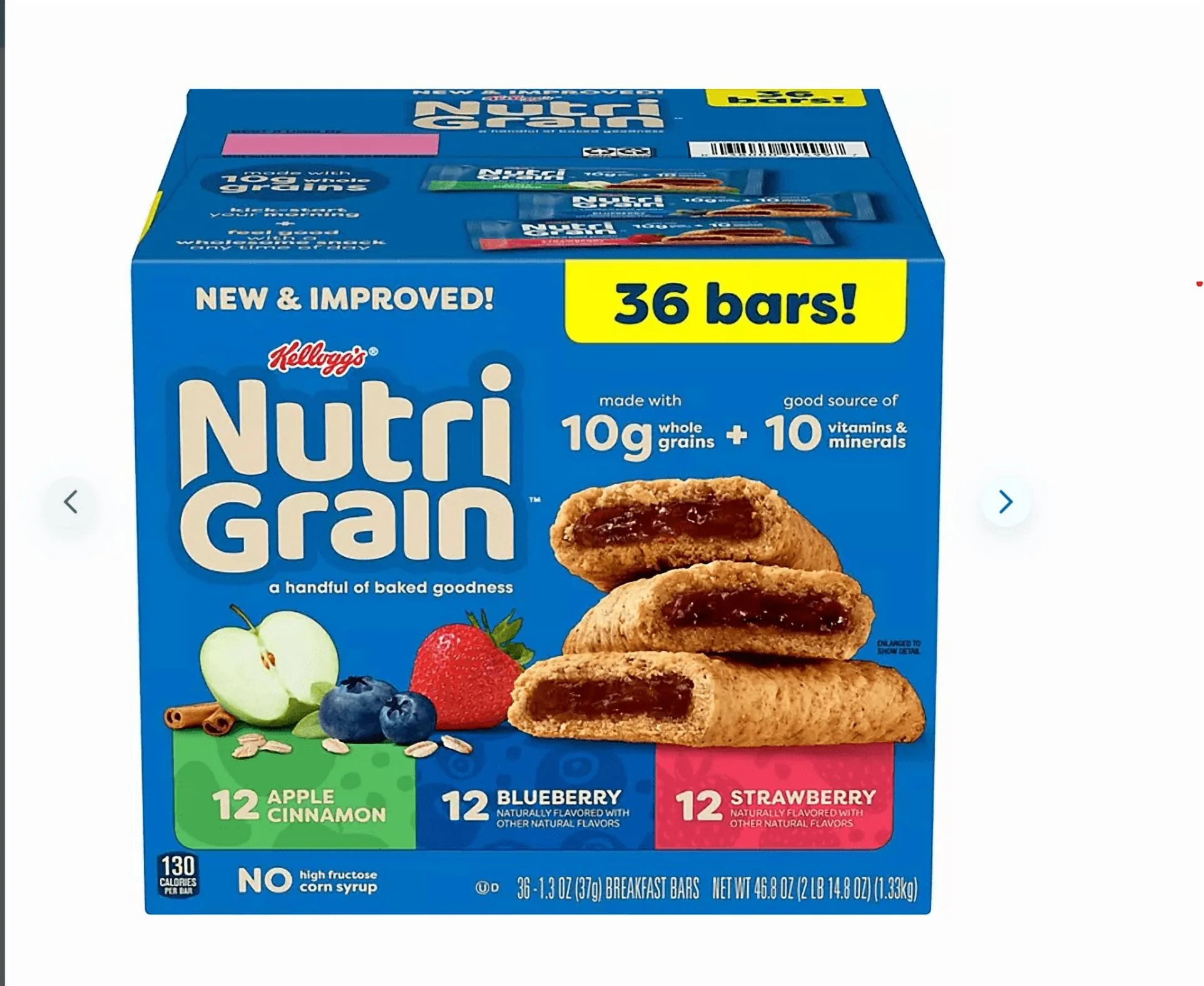 Nutri-Grain Bars Variety Pack, 1.3 oz., 36 pk. — view 5