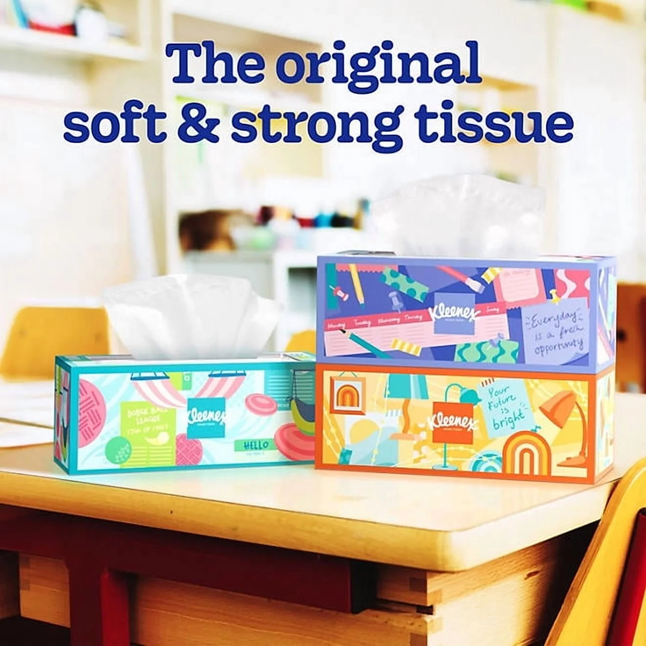 kleenex trusted care 2ply facial tissues flat boxes 12pk — view 5