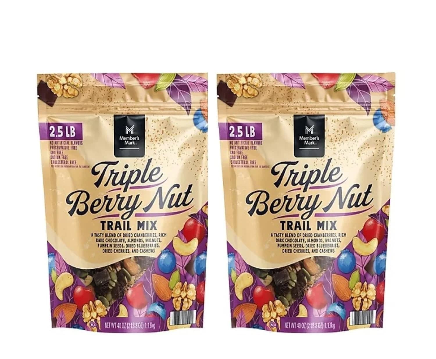 Triple Berry Nut Trail Mix (40 oz.) Pack of 2!
