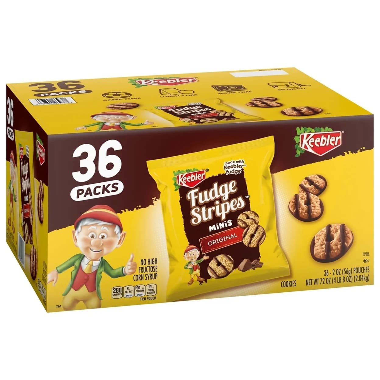 Keebler Mini Fudge Stripe Cookies, 2 Ounce (Pack of 36) — view 4