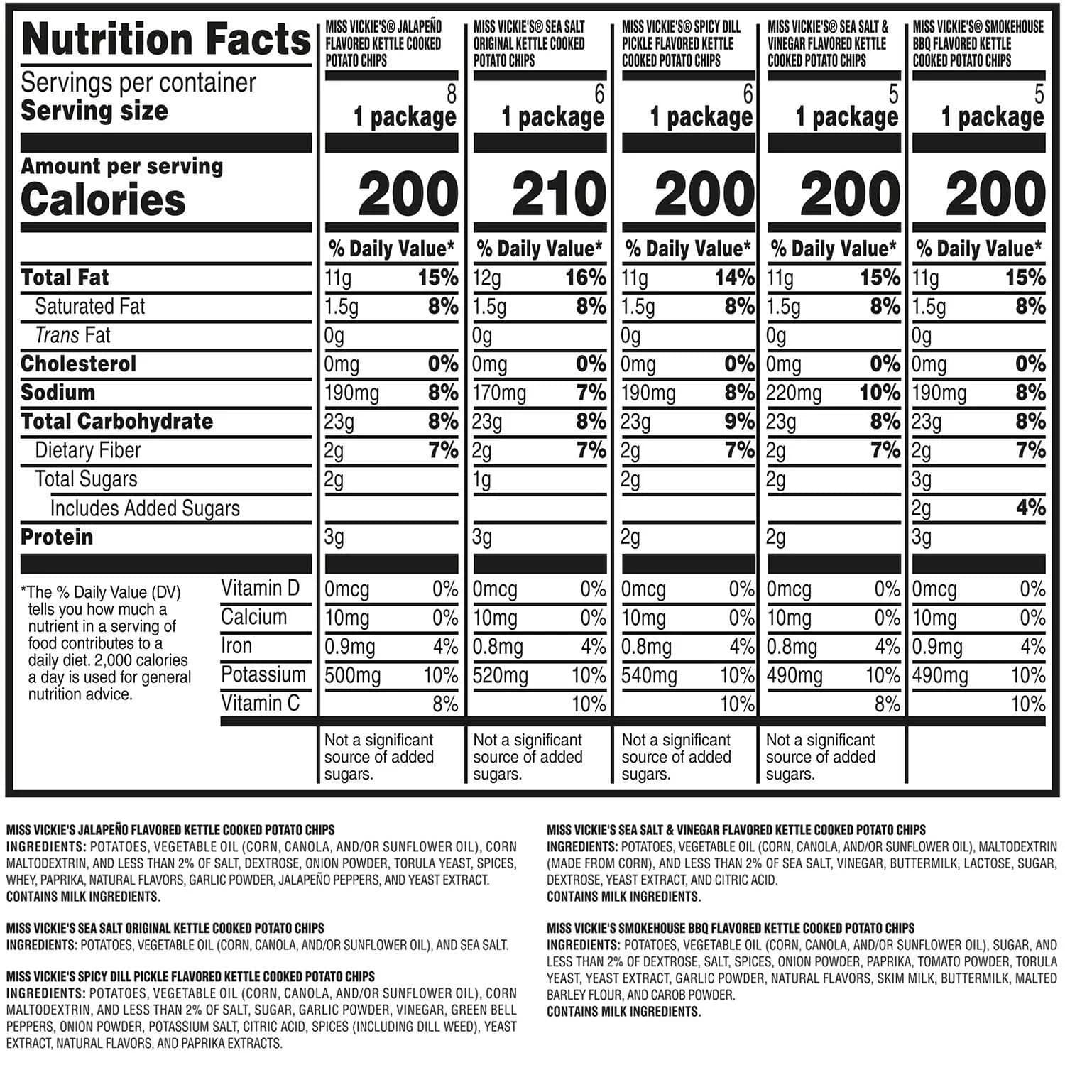 Miss Vickies Kettle Cooked Potato Chips Variety Pack, 30 pk. — view 5