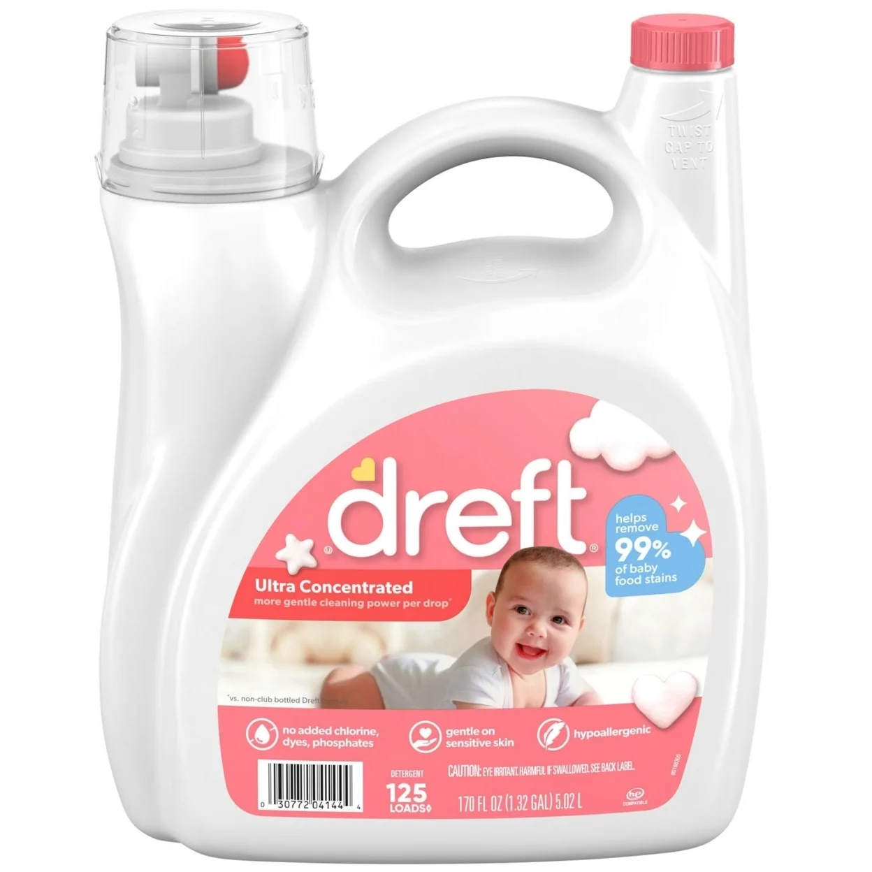 Dreft HEC Ultra Concentrated Liquid Laundry Detergent 170 Ounce