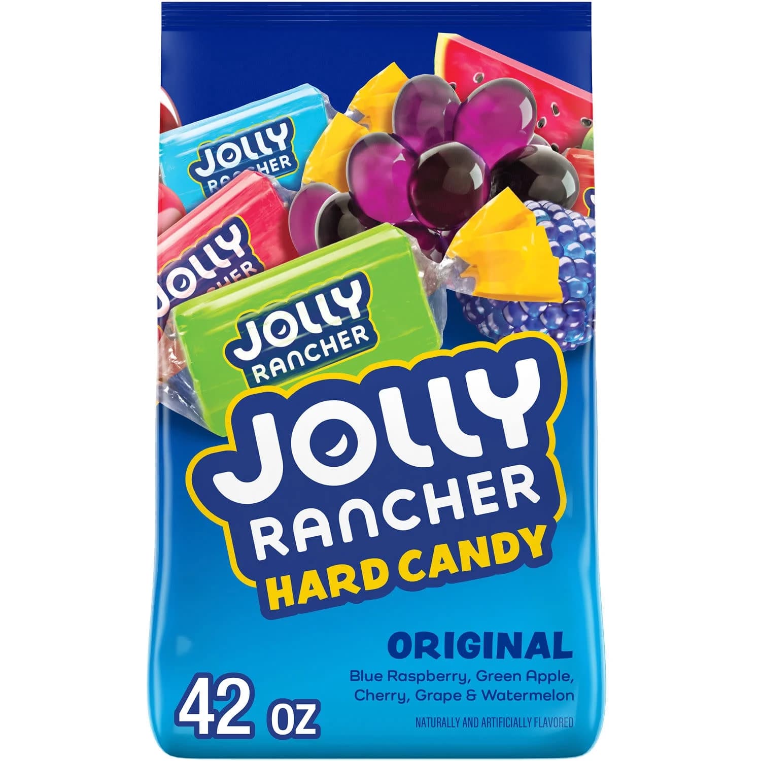 Jolly Rancher Original Fruit Flavored Hard Candy, Bulk Bag, 42 oz