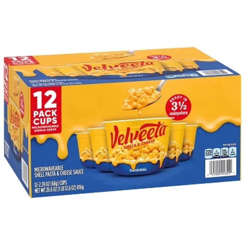 Velveeta Shells and Cheese Original Microwavable Sauce Cups 12 Ct. — view 3