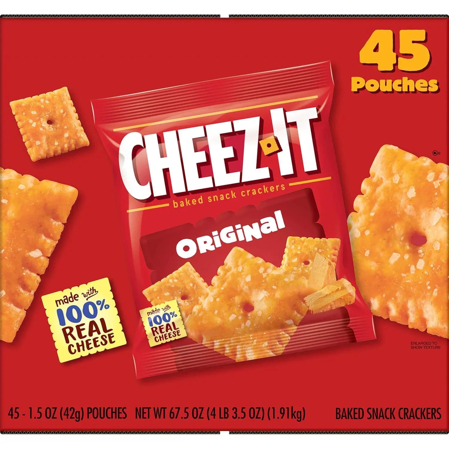 Cheez-It Baked Snack Cheese Crackers, Original (67.5 Oz. Box , 45 Ct.) — view 8