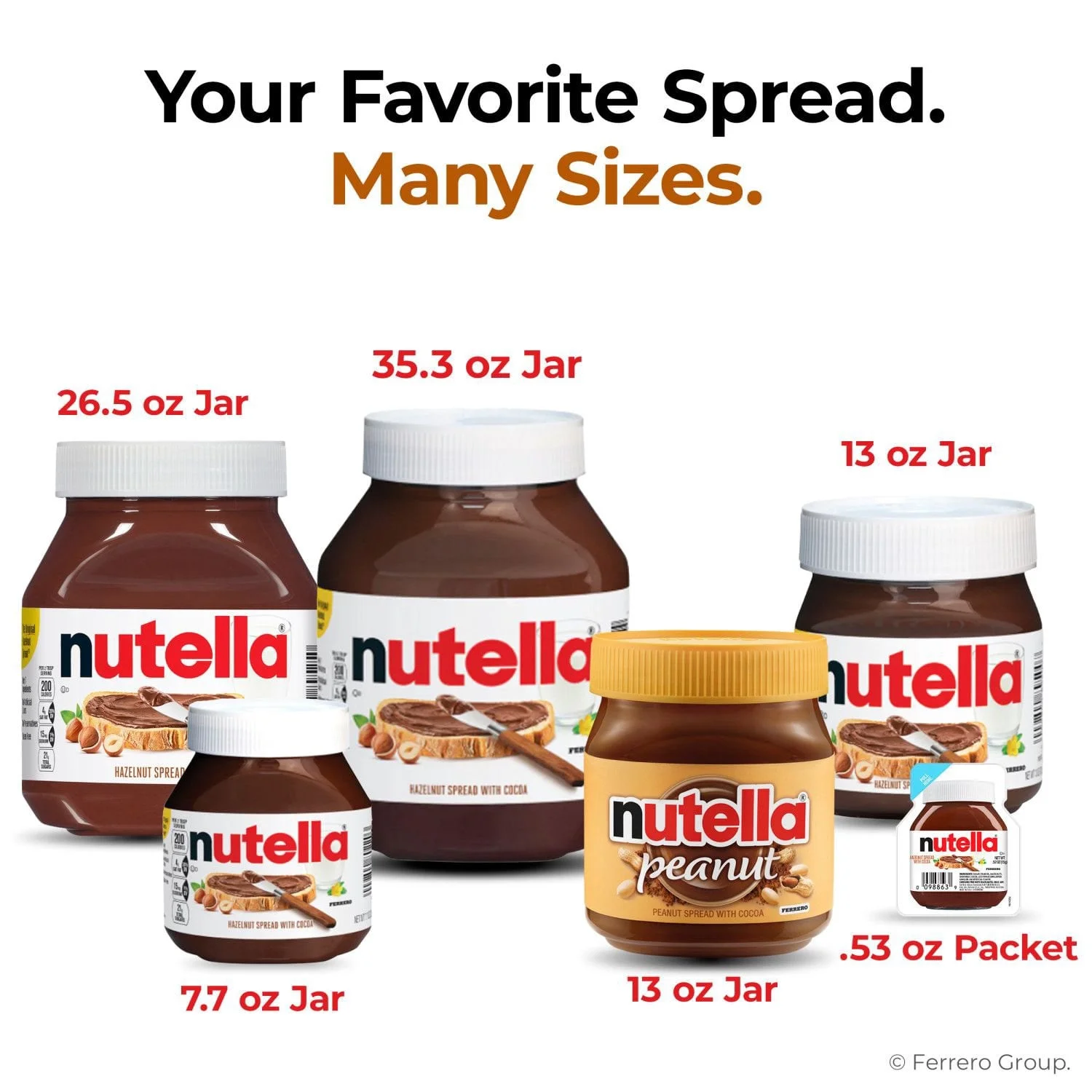 Nutella Peanut Spread, 26.5 oz Jars, 2 Pack — view 3