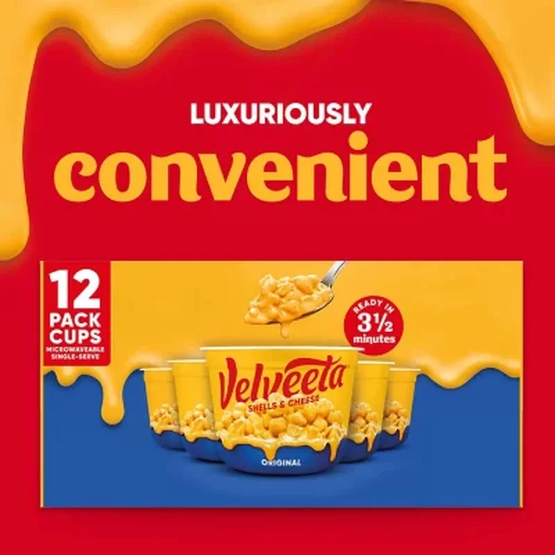 Velveeta Shells and Cheese Original Microwavable Sauce Cups 12 Ct. — view 6