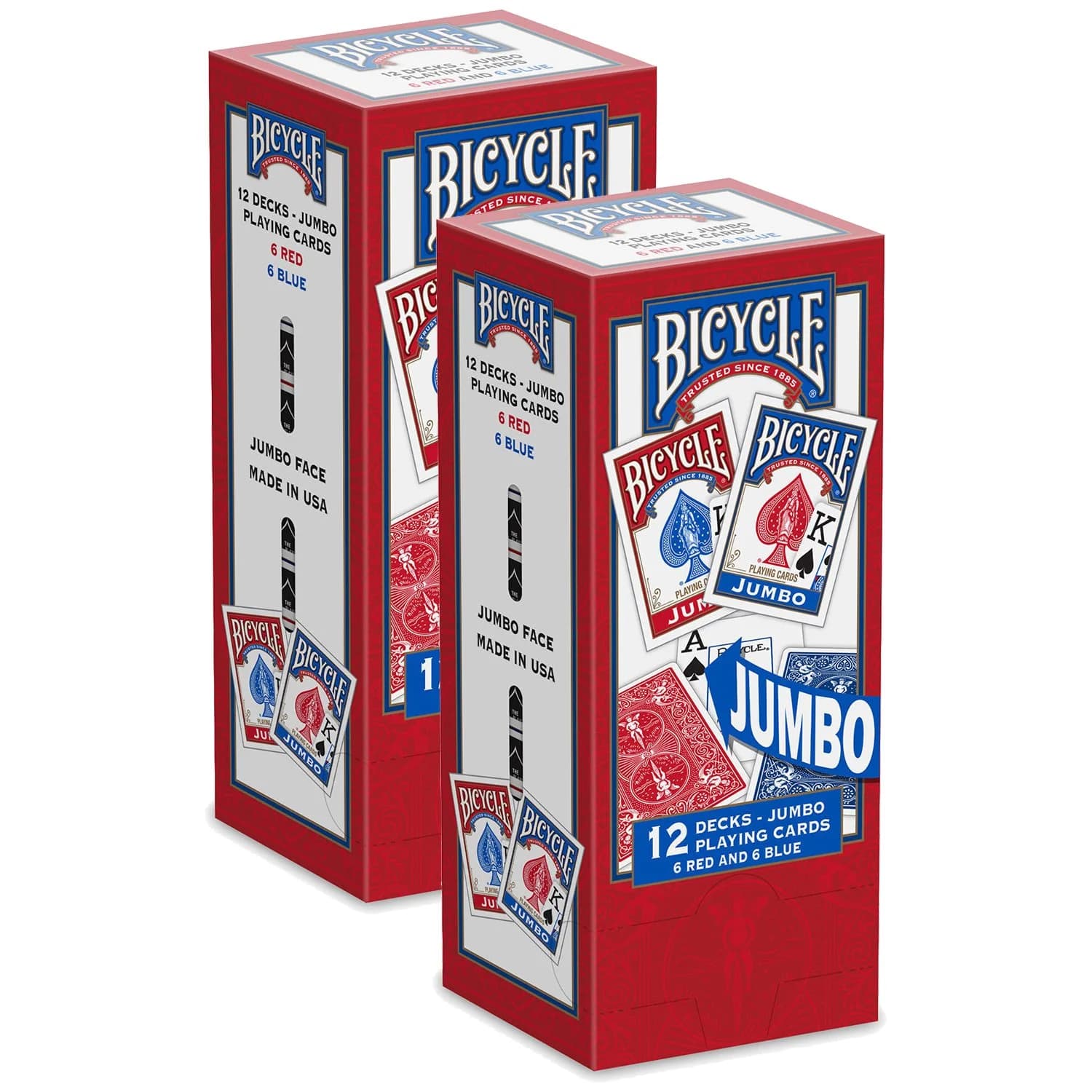 2 Pack | Bicycle Jumbo Faces Playing Cards - 12 pks. — view 2