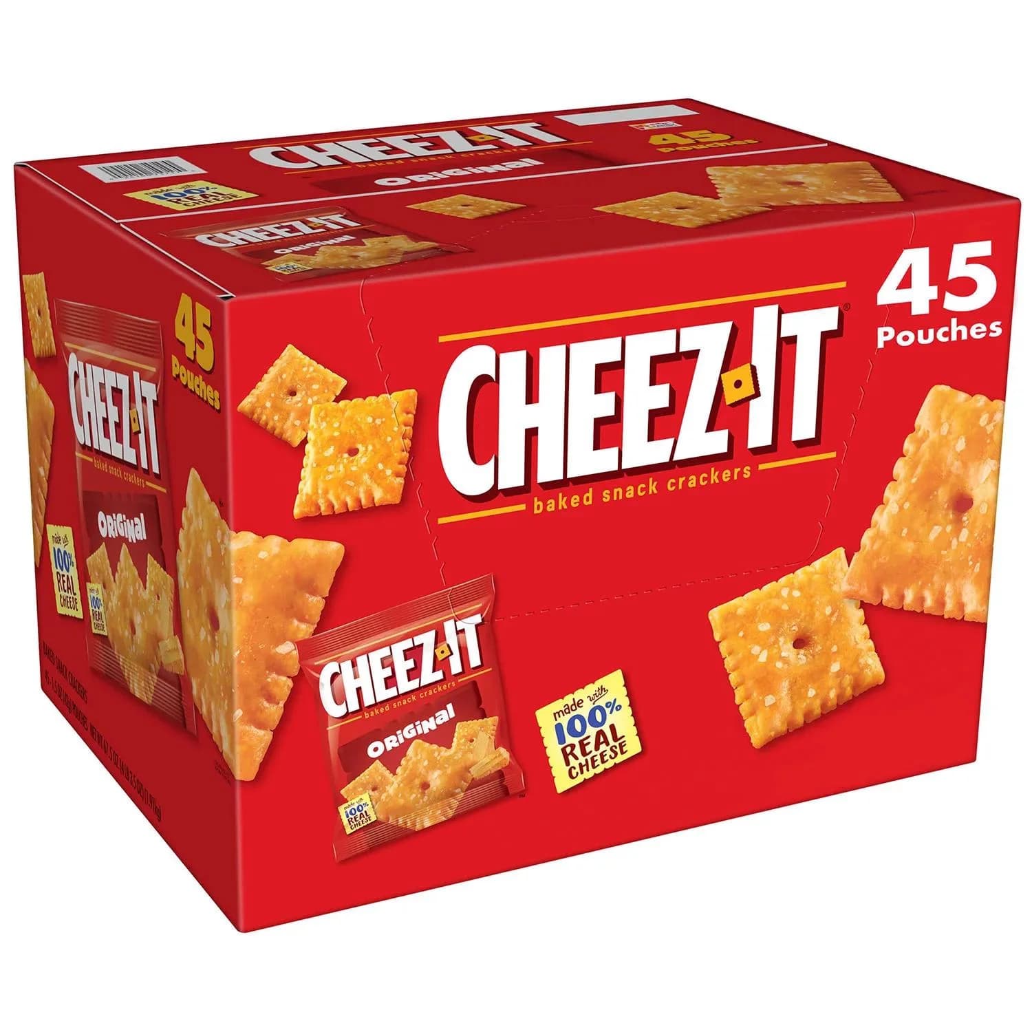 Cheez-It Baked Snack Cheese Crackers, Original (67.5 Oz. Box , 45 Ct.) — view 2