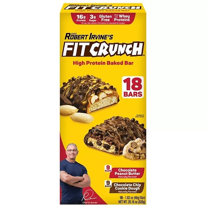 Chef Robert Irvine's FITCRUNCH High Protein Baked Bars, Variety Pack 18 ct. — view 2