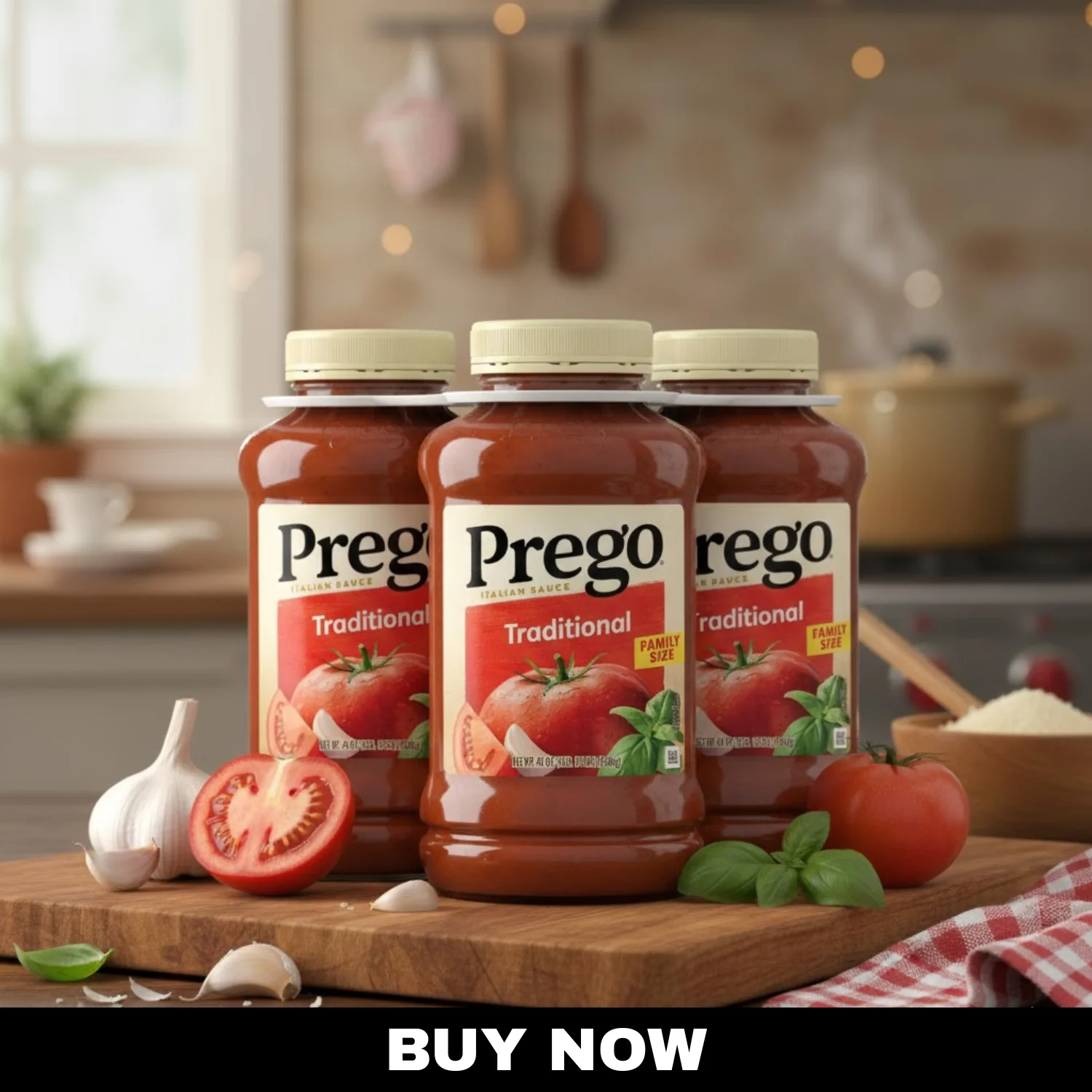 Prego Traditional Italian Sauce, 45 oz – Pack of 3, Classic Marinara Flavor — view 2