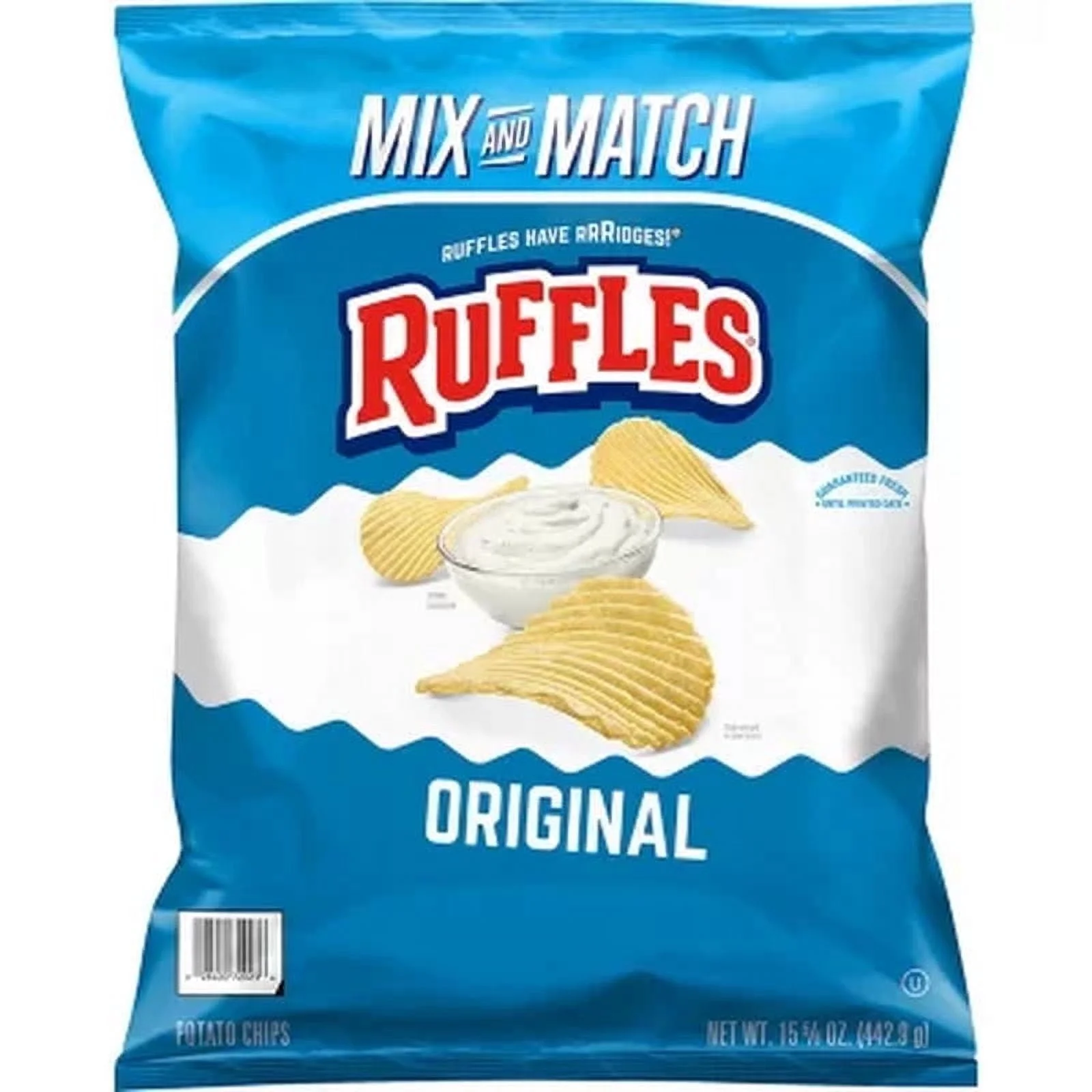 Ruffles Original Potato Chips 15.625 oz Thick Ridges for Dipping — view 2